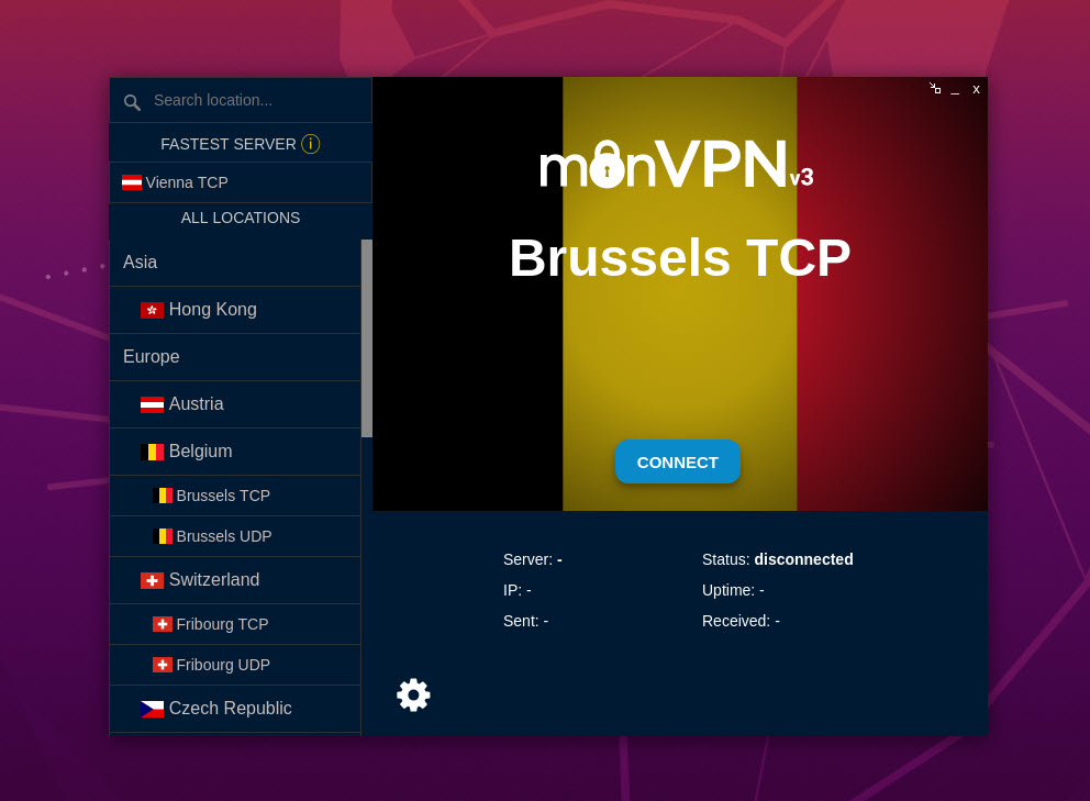 Capture du client VPN monVPN v3 sur Linux