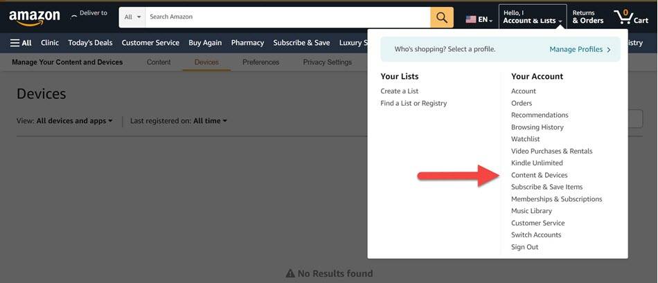 Changer l'adresse sur le compte Amazon